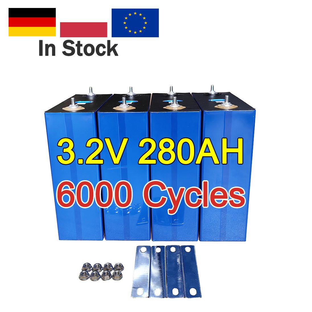 Cylaid EU Stock 4pcs Lifepo4 3.2V 320Ah 340Ah 272ah 280Ah 302Ah Lithium Ion Battery Prismatic Cells LF280 280Ah Lifepo4