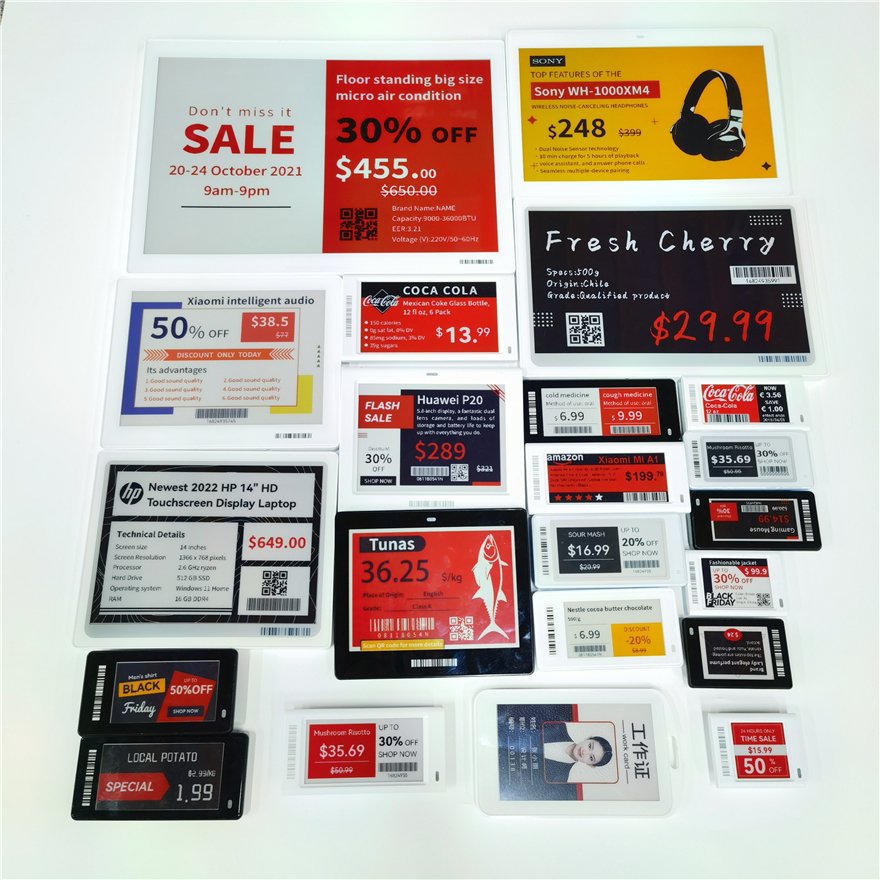 Supermarket display 2.4GHz pricer E-tags electronic price labelling digital price tag e ink esl electronic shelf label