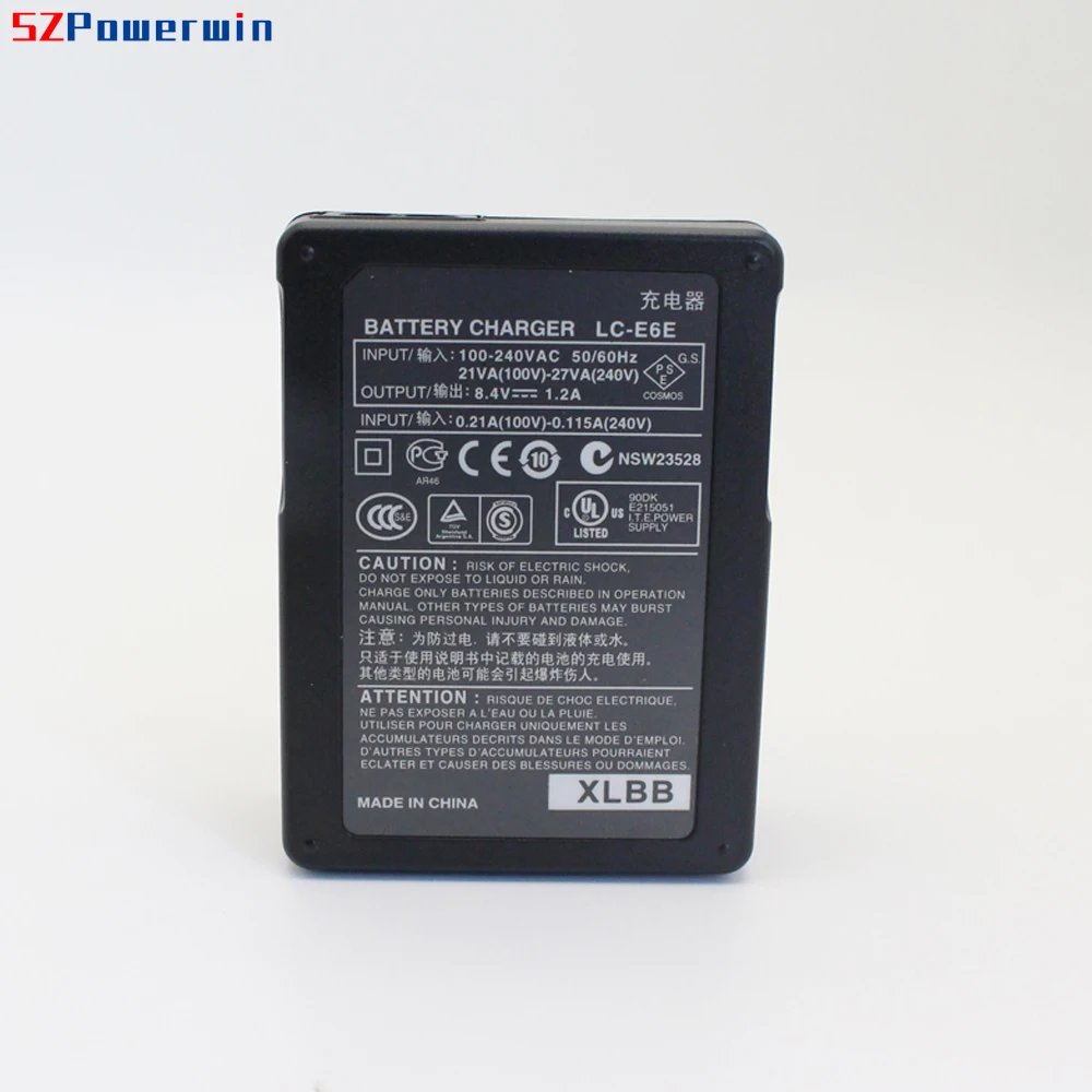 LC-E6C LC-E6E LCE6 LCE6E Camera Charger Adapter For Canon LP-E6 LPE6 Battery 5D2 5D3 7D 7D2 60D 60Da 6D 5D Mark II III Original
