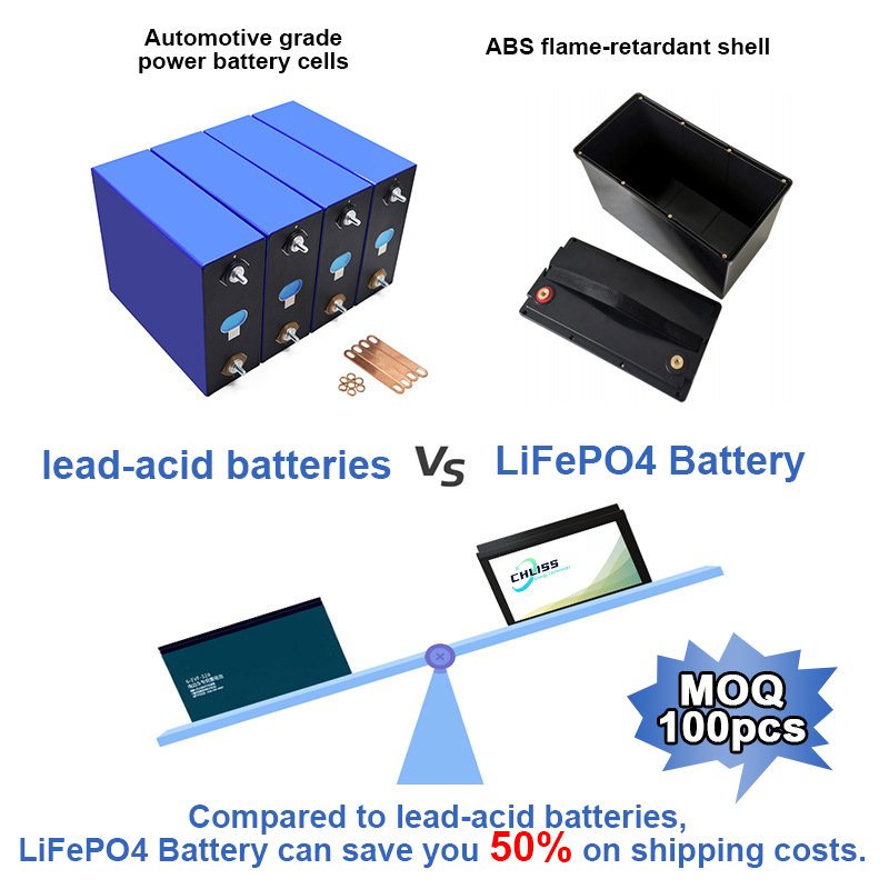 Chliss Customized 12 volt lifepo4 battery 12V 24V 100Ah 200Ah 300ah 400Ah lithium ion battery pack for AGV RV solar Marine