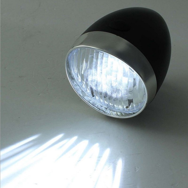RTS Bike Accessories 3 LED Retro Bike Front Light MTB Headlamp Waterproof Bullet Head Super Bright Safety Bicycle front light