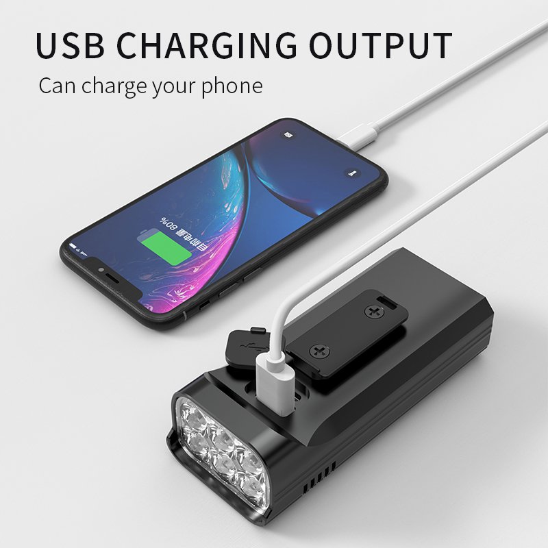 KX6 Bicycle LED Light High Bright Night Bike Light USB Charging Outdoor Sports Mountain Bike Accessories