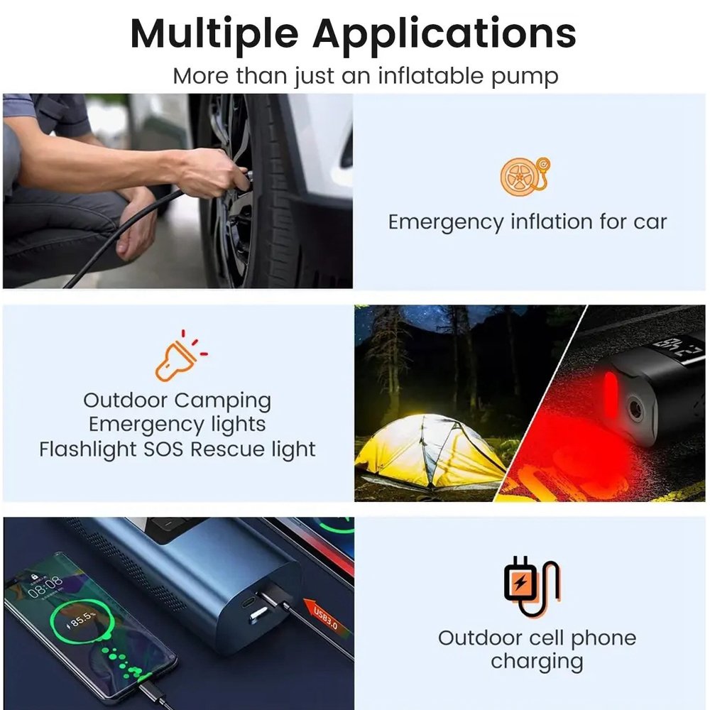 Professional 12v Compressor Inflator Car Accessories are Available Tyre Digital Screen Inflator Electric Air Car Tire Inflators