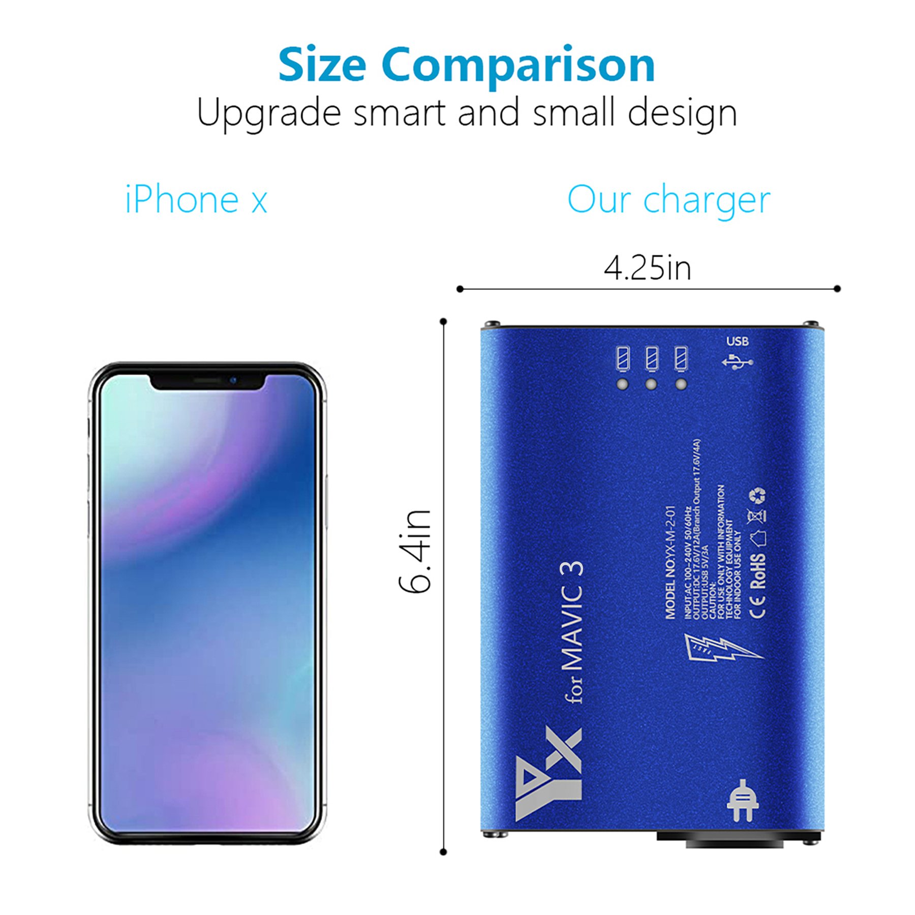 LIMI M3 Series Drone Accessory Battery Charger Adapter Simultaneously Fast Power Charge YX Multi Charging Hub for Mavic 3