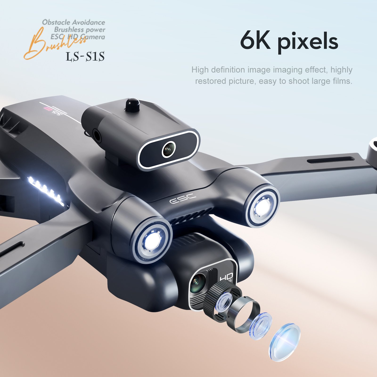 Drone Parts And Accessories LSRC-S1S Brushless Optical Stream Positioning Aerial Photography Drone