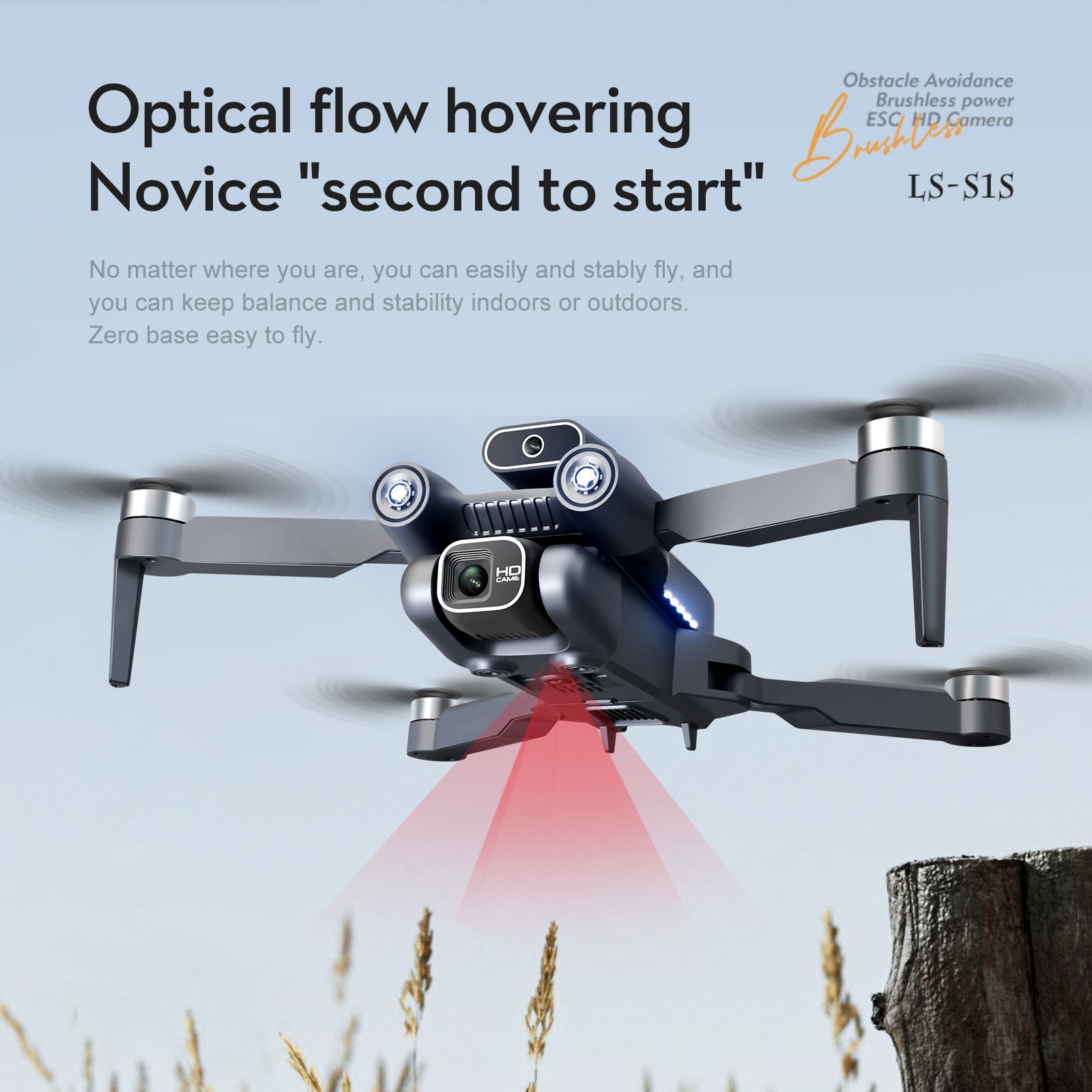 Drone Parts And Accessories LSRC-S1S Brushless Optical Stream Positioning Aerial Photography Drone