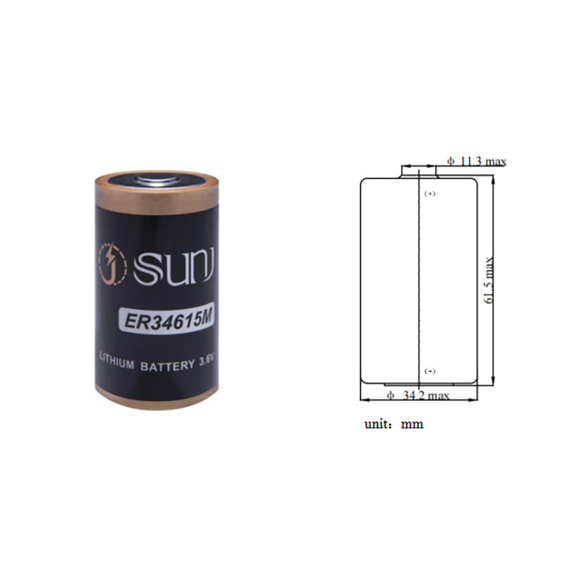 Smart water meter Power Supply High power non-rechargeable Lithium 3.6V battery ER34615M battery manufacturer