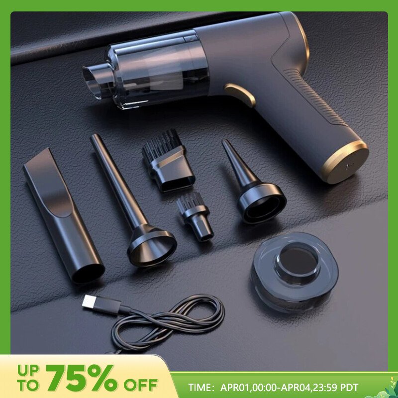 Compressed Air Duster Rechargeable Battery Machine Accessories Handheld Powerful Wireless Car Vacuum Cleaner Car accessories
