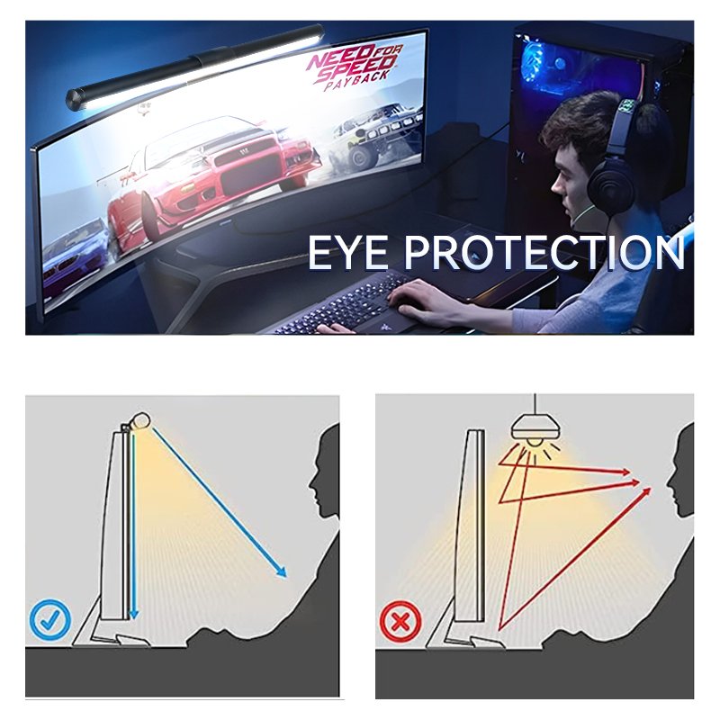 For Modern Desks Room Computer Accessories Screen Touch Light Powered Dimmable Screen Led Light Bar/Monitor Light Bar/Desk Lamp
