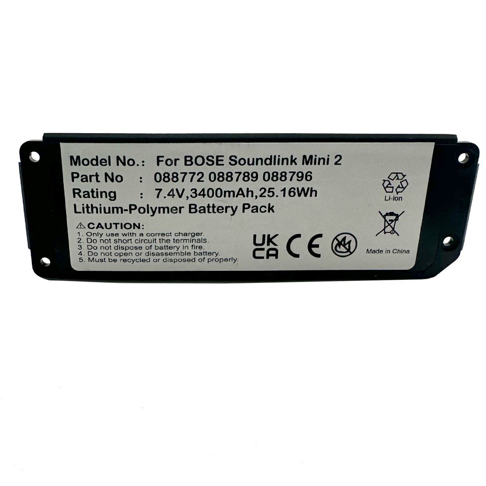 Audio battery 088772 088789 088796 Battery For Bose soundlink Mini 2 audio Blue-tooth speaker 7.4V 3400mAh 25.16Wh