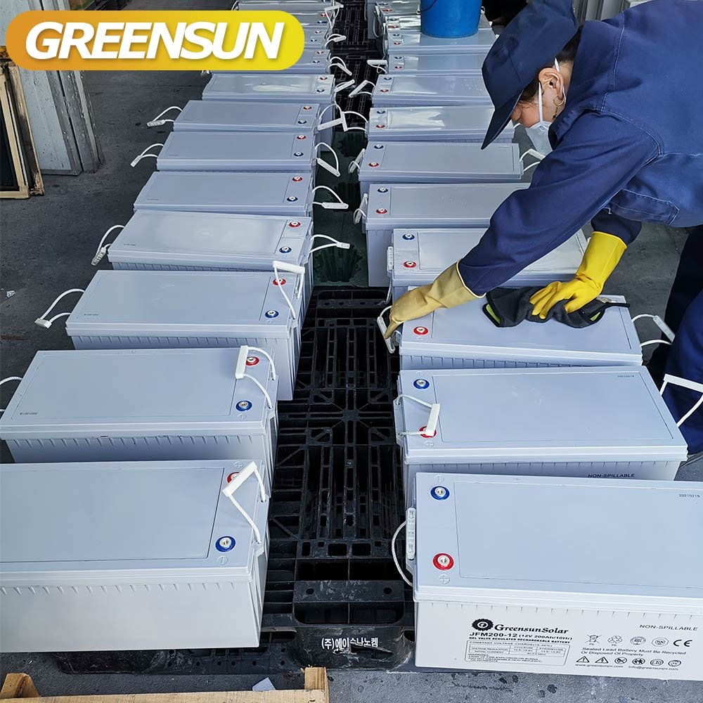 Deep Cycle Solar Lead Acid Batteries 12V 100Ah 200ah 300ah Acid Lead Manufacturing Plant Solar Storage Battery