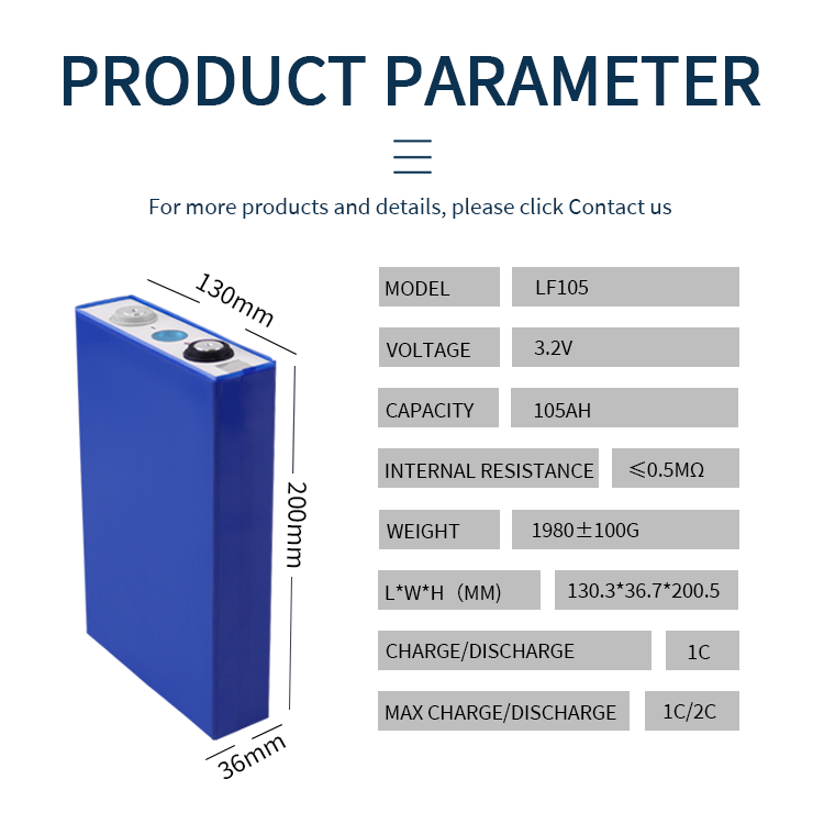 Grade A Ev e LiFePO4 Lithium - Ion Battery Cell 3.2v 100ah 105ah lifepo4 prismatic cell 105ah LFP for Solar Storage