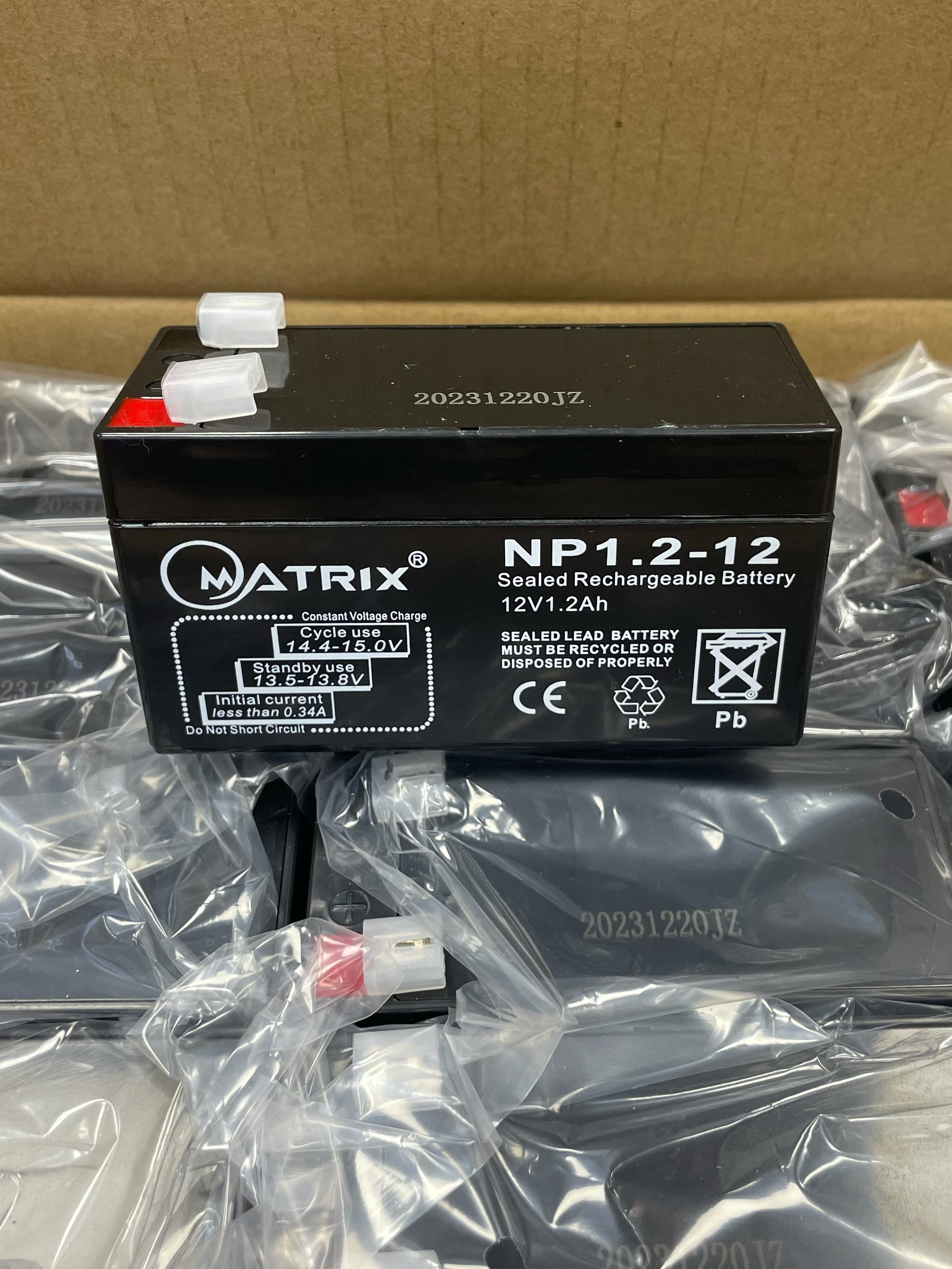Matrix 12V1.2Ah NP1.2-12 Suitable Elevator Emergency Storage Sealed Lead Acid Battery For Equipment Medical Communication