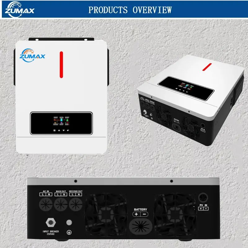 hot selling ZUMAX MIC 4.2 kw solar inverter on off grid hybrid 6kw solar hybrid inverter solar hybrid inverter without