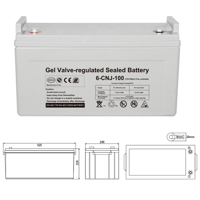 Manufacturer direct sales deep circulation 12v 100ah 200ah gel energy storage charging lead-acid battery pack