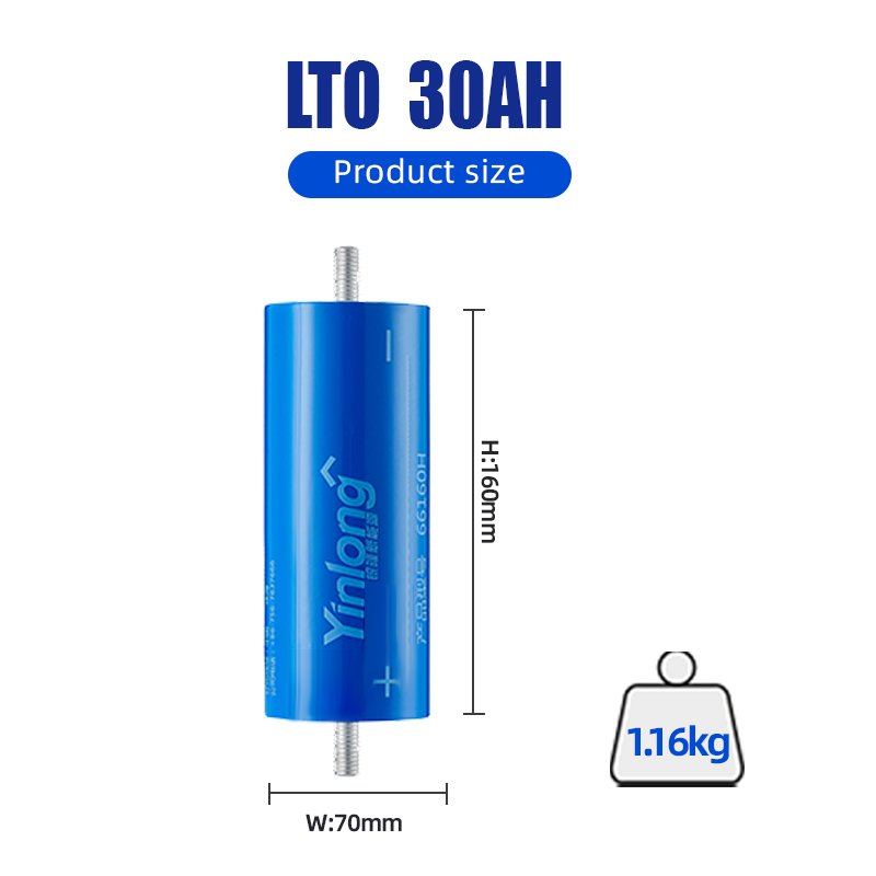 100% online Original Yinlong LTO 66160 2.3V 40Ah Cylindrical Lithium ion battery LTO 66160 Titanate Battery