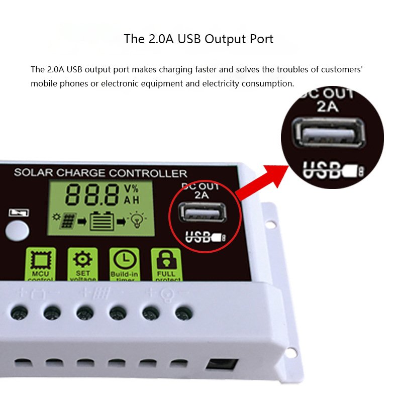 Wholesale Lithium Battery Seal Lead-acid Battery 12V 24V 10A PWM Solar Charge Controller