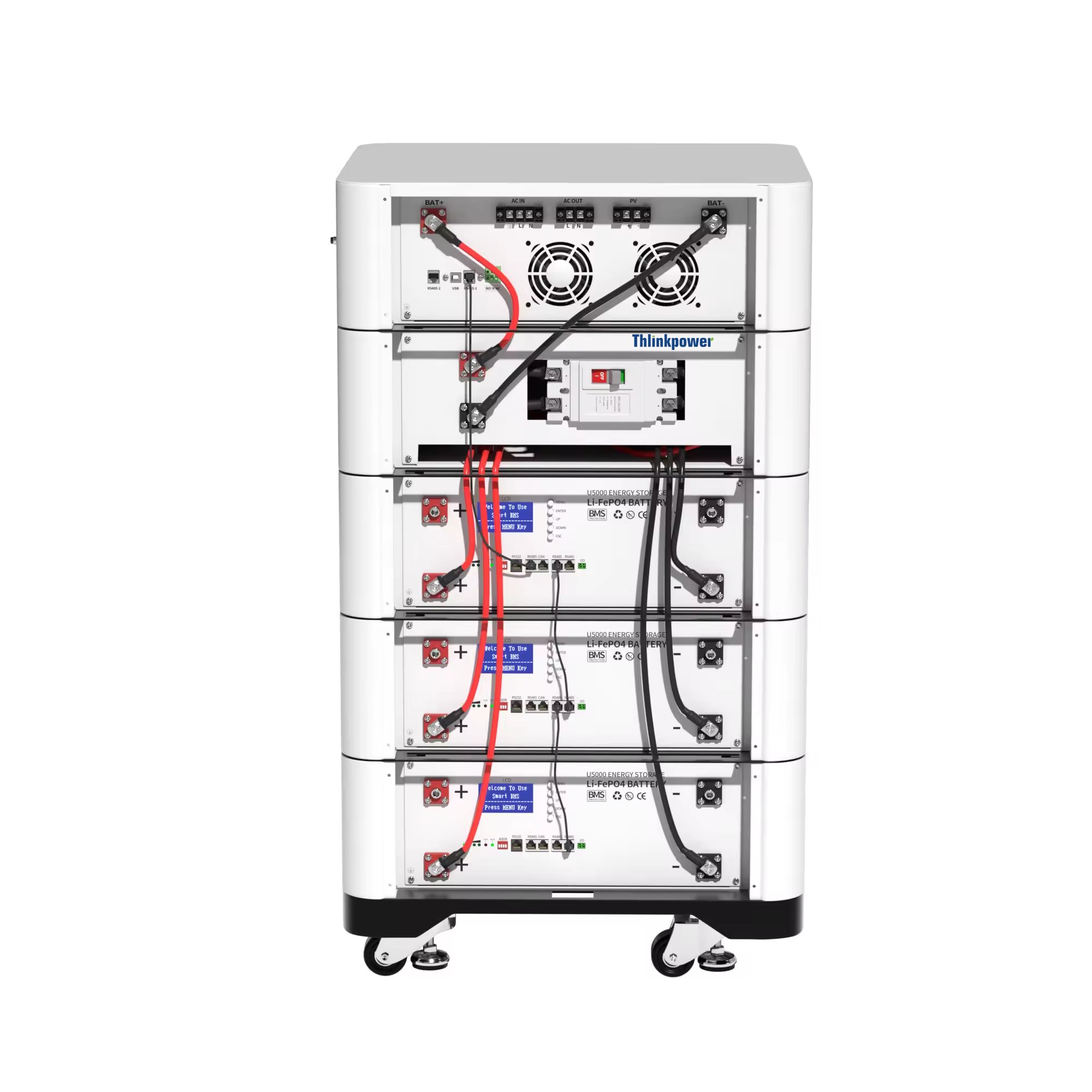 25.6 KWH 512V 50Ah Home Use Lithium Ion Battery Battery Pack 10Kw Solar Power System With Lithium Battery
