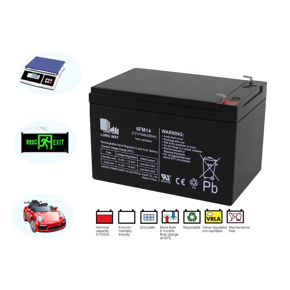 12V14ah Rechargeable Lead Acid Battery Long-Lasting Power for Lighting Solar Energy Storage Systems Home Appliances 12V Voltage
