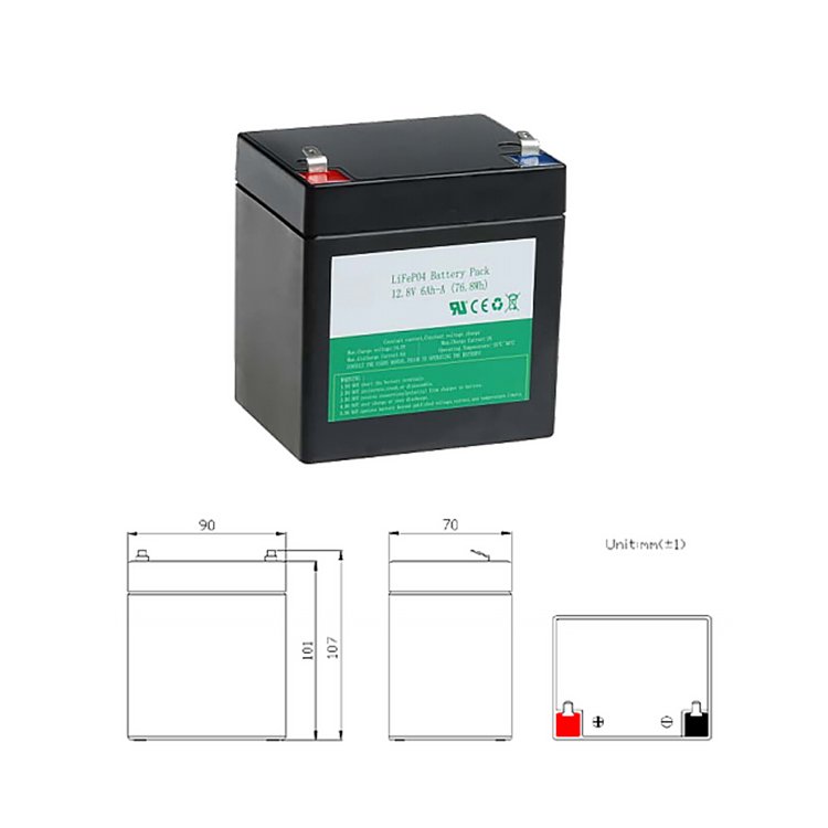 Doublepow Customized LFP 12.8v 6Ah battery lithium cells rechargeable lifepo4 battery for Replacement old Lead Acid Battery