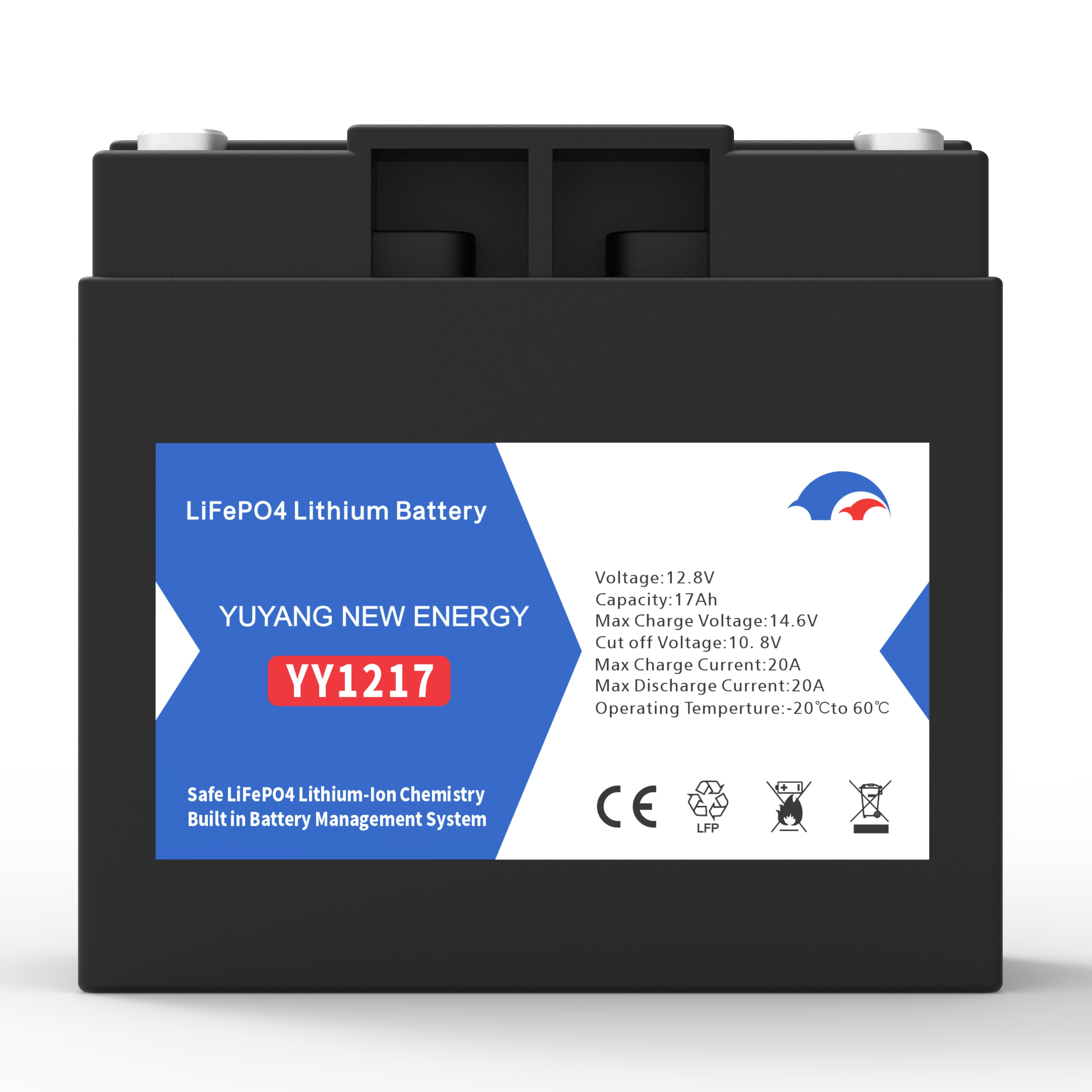 Portable 12.8V 17AH 0.22KWH high quality rechargeable power lifepo4 lithium ion battery for energy storage
