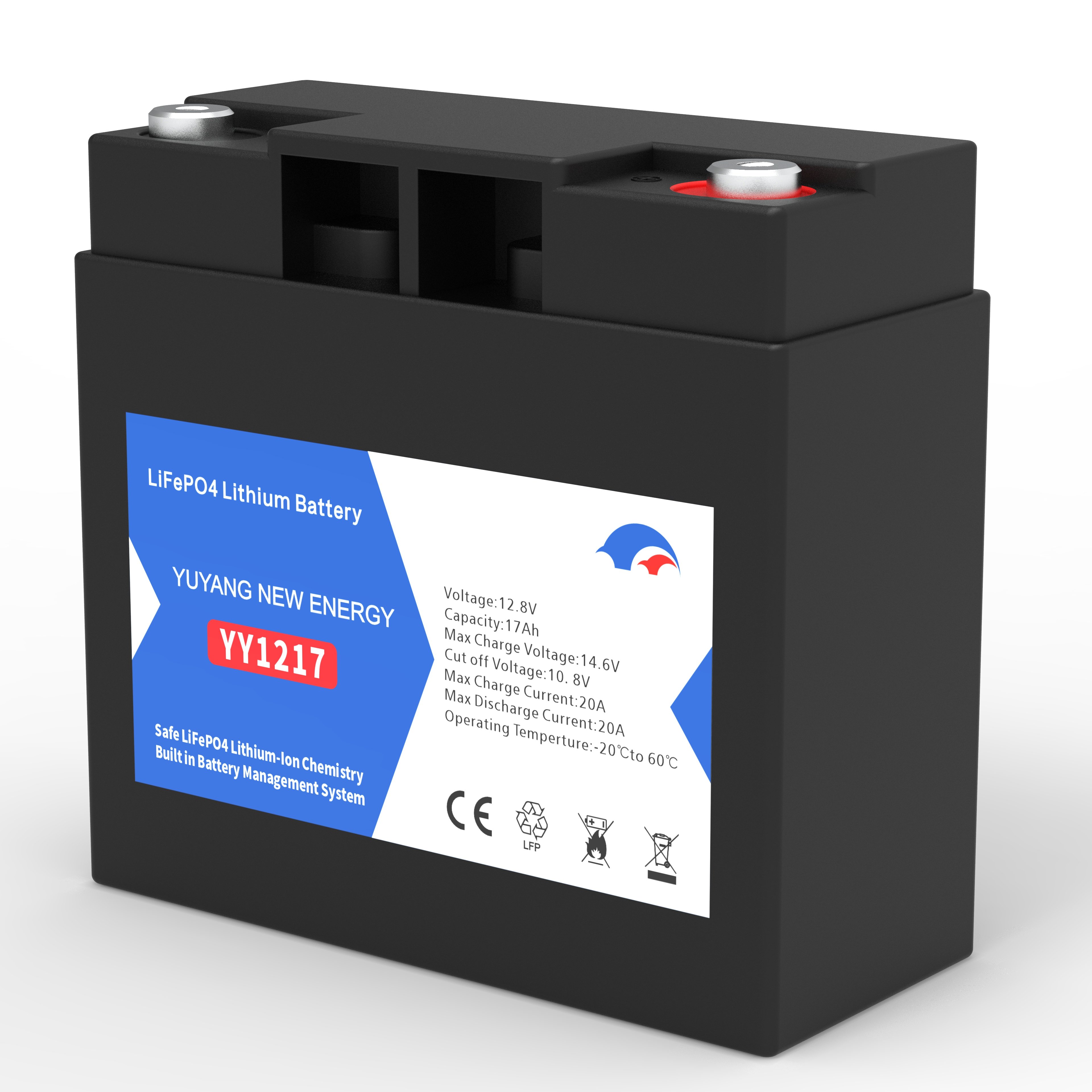 Portable 12.8V 17AH 0.22KWH high quality rechargeable power lifepo4 lithium ion battery for energy storage