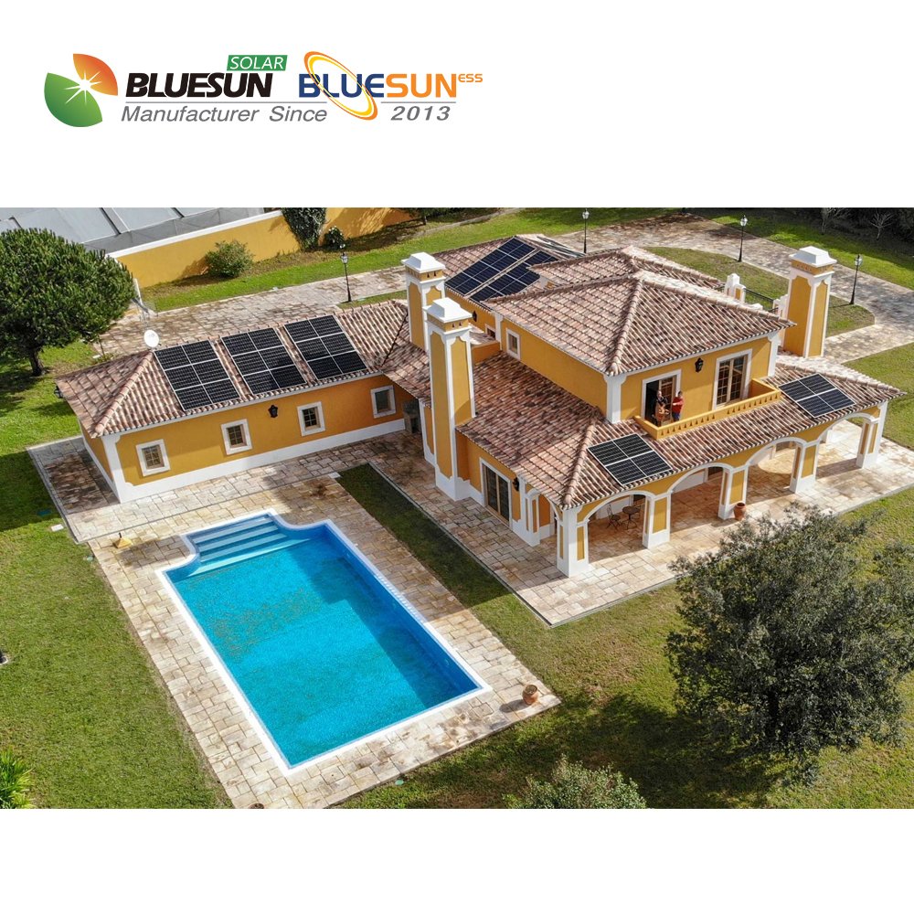 Bluesun 6KW 10KW 12KW 15KW 20KW 30KW solar panel hybrid inverter lithium battery all in one solar energy storage system