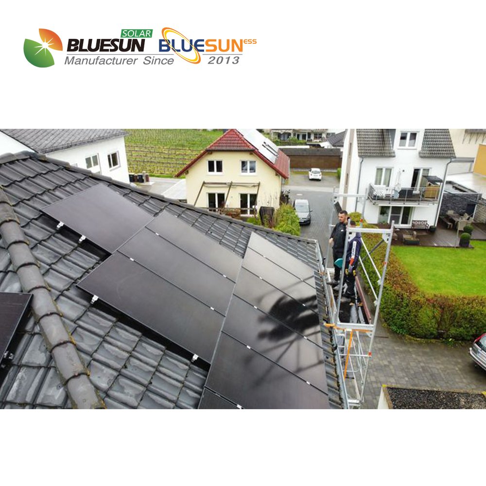 Bluesun 6KW 10KW 12KW 15KW 20KW 30KW solar panel hybrid inverter lithium battery all in one solar energy storage system
