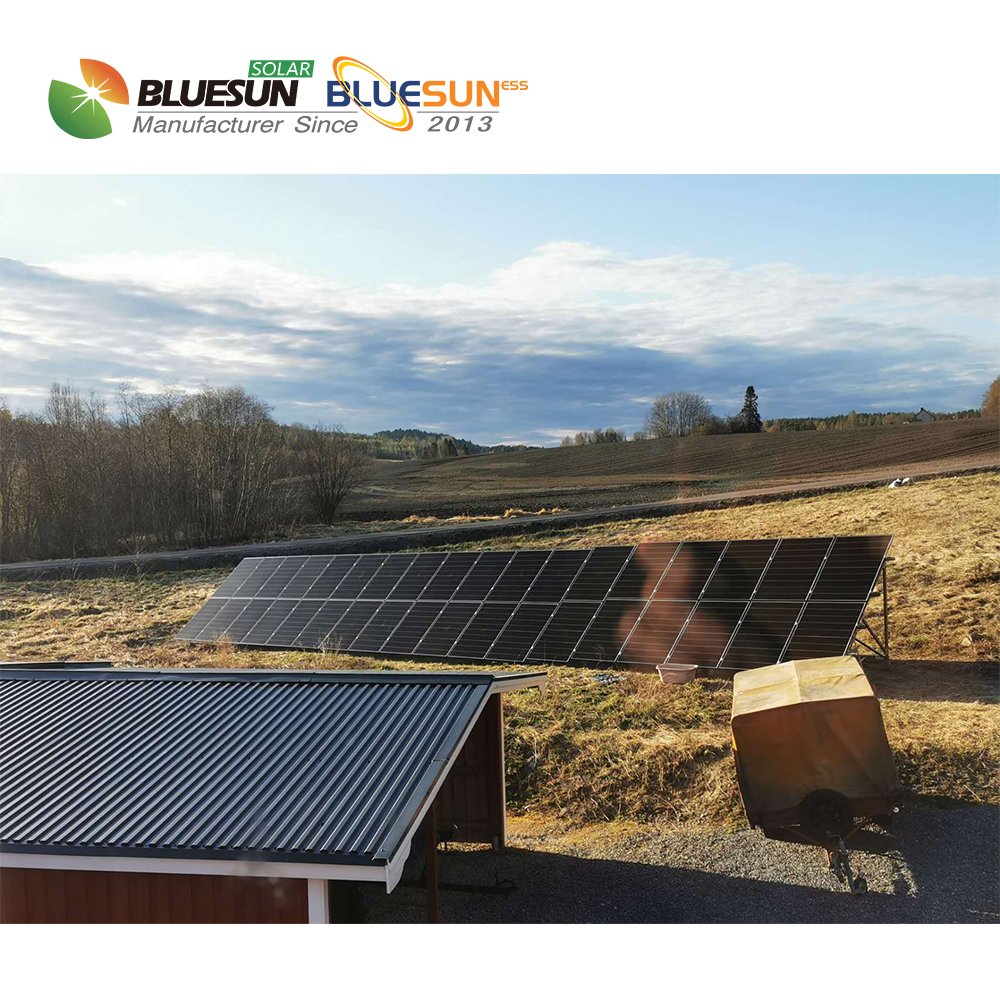Bluesun 6KW 10KW 12KW 15KW 20KW 30KW solar panel hybrid inverter lithium battery all in one solar energy storage system