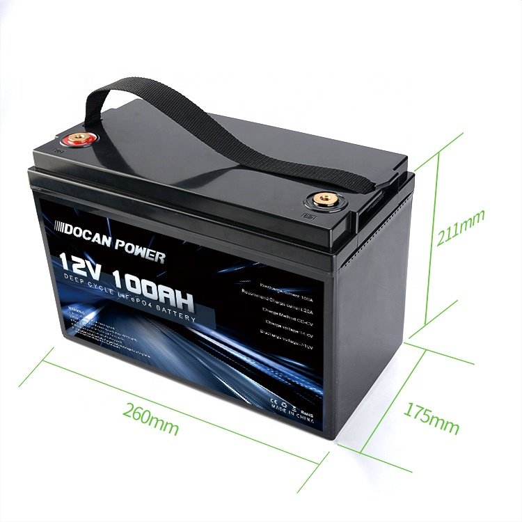 Docan power 12V 100Ah 120Ah 200Ah 300ah Lifepo4 prismatic Battery cell Lithium ion batteries solar storage battery pack