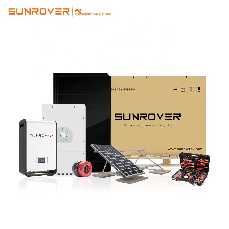 Deye 10KW inverter hybrid off grid gel battery solar energy storage lithium battery 10kw solar system