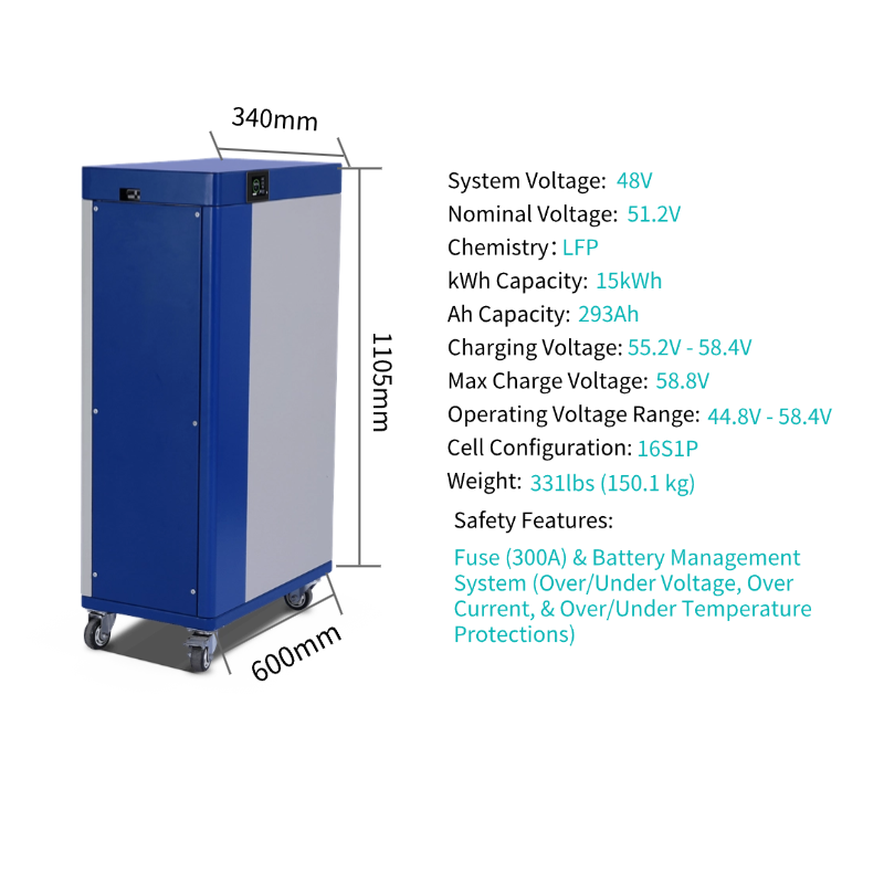 48V 51.2V 293Ah 15 KWh 20 KWh Energy Storage System Lead Acid Batteries Solar Energy Storage Systems Home Energy Storage