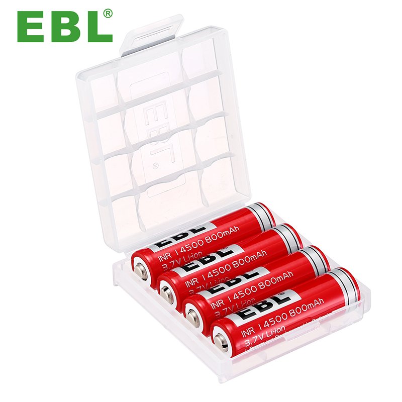 EBL Li-ion Battery 3.7 v 800mah 14500 Rechargeable Lithium Batteries