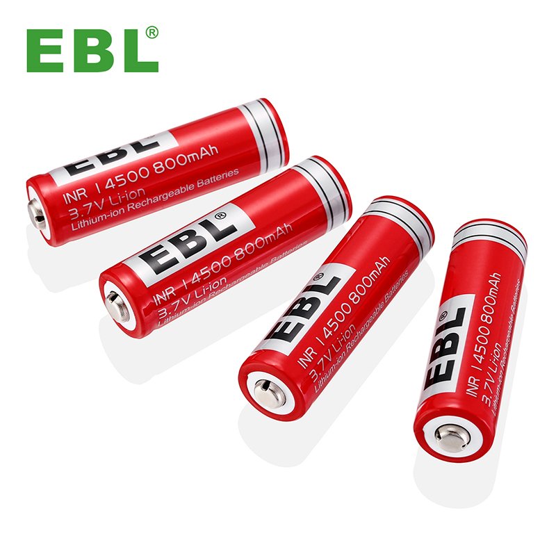 EBL Li-ion Battery 3.7 v 800mah 14500 Rechargeable Lithium Batteries