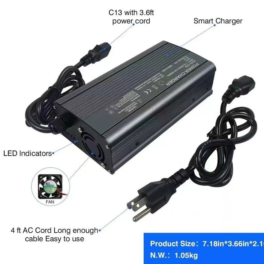 14.6v10A 20A 30A 40A 29.2V 10A 15A 20A 58.4V 10A 25A 20A charger LiFepo4 NMC Lithium battery charger