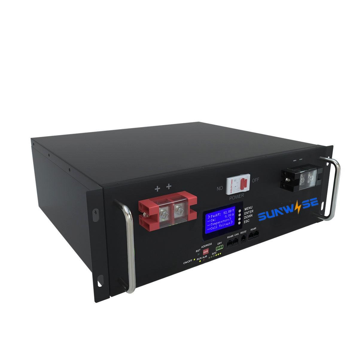 Solar Lithium Ion Battery 48v 100ah 200ah Bateria Prismatic Lifepo4 Battery Cell Bms Rack Mount Lifepo4 Battery