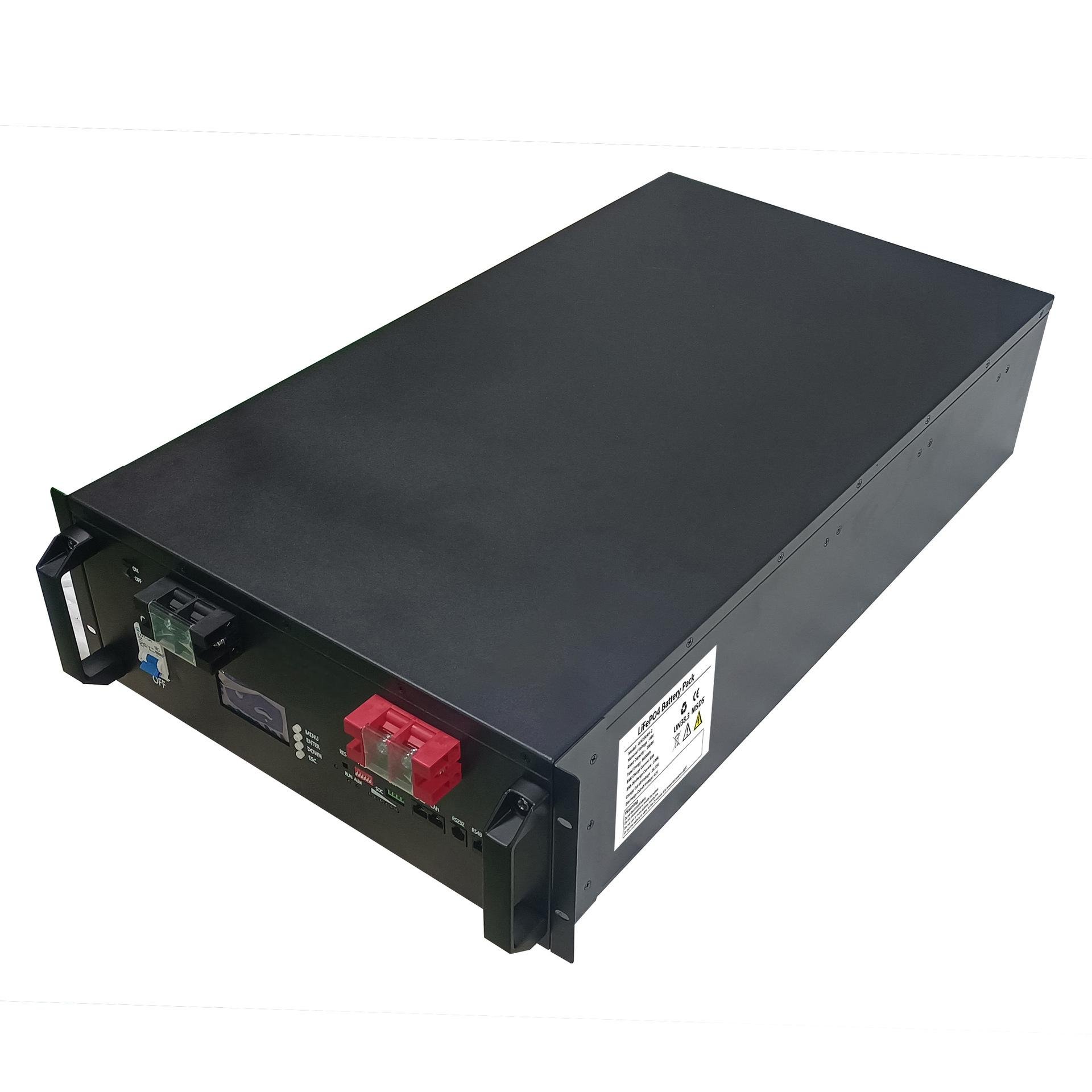 Solar Lithium Ion Battery 48v 100ah 200ah Bateria Prismatic Lifepo4 Battery Cell Bms Rack Mount Lifepo4 Battery