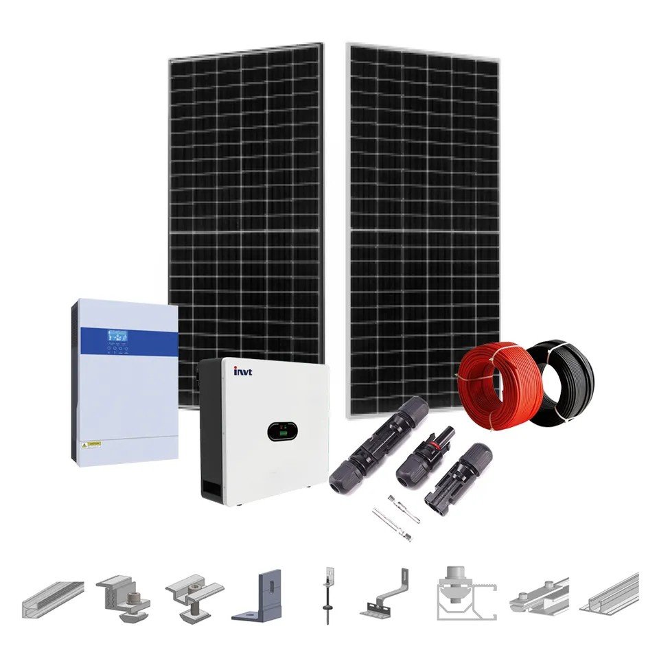 Complete Set Solar Panel Power System 5kw 8kW 10kW 15kW 20kW Solar Energy Residential Hybrid Off Grid Solar System