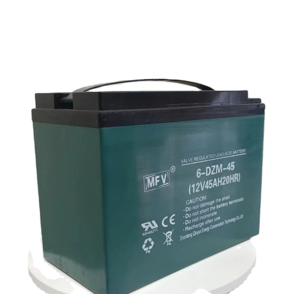 12V Deep Cycle Lead-Acid Battery VRLA Uninterruptible Power Supply 6-EVF-45 Cars Golf Carts UPS Applications Free