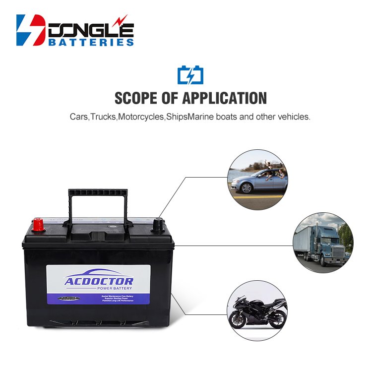 Dongle Rechargeable Maintenance Free Vehicles Starter SMF 105D31L 12v 90ah Lead Acid Battery