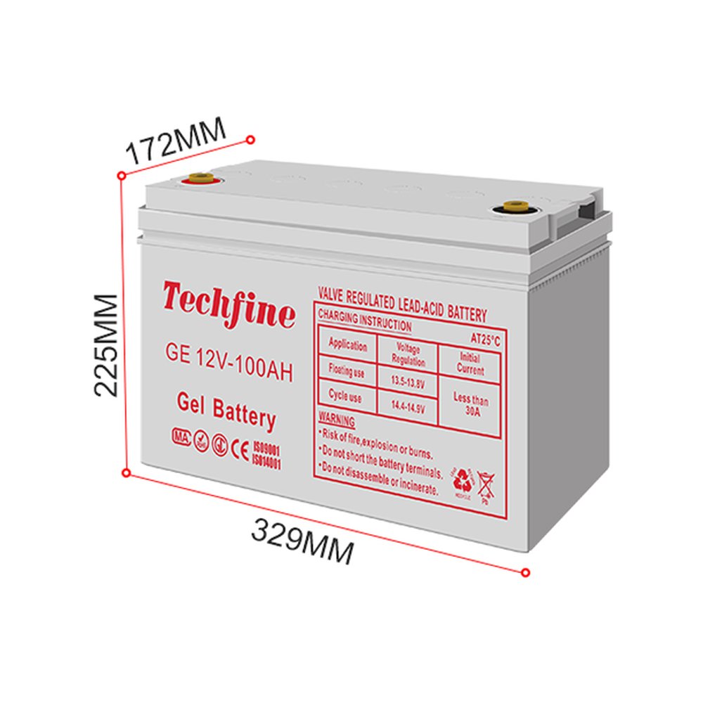 Long Life Rechargeable AGM Battery 12V Gel Deep Cycle Solar Battery 12V 100ah For Solar Panel System