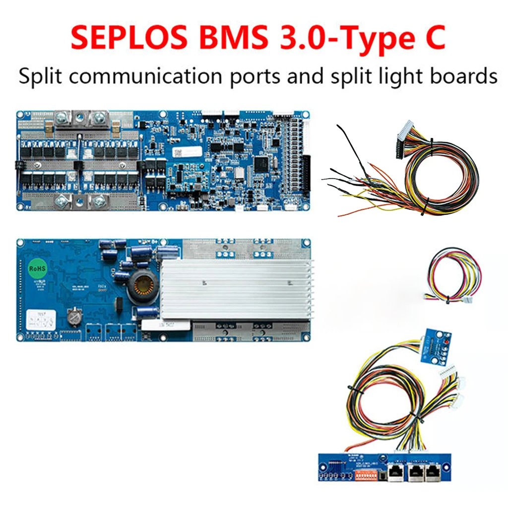 3.0 Seplos smart Inverter BMS 8S 13S 14S 15S 51.2V 50A 100A 150A production li-io Lifepo4 battery seplos 3.0 16S 48V 200A BMS