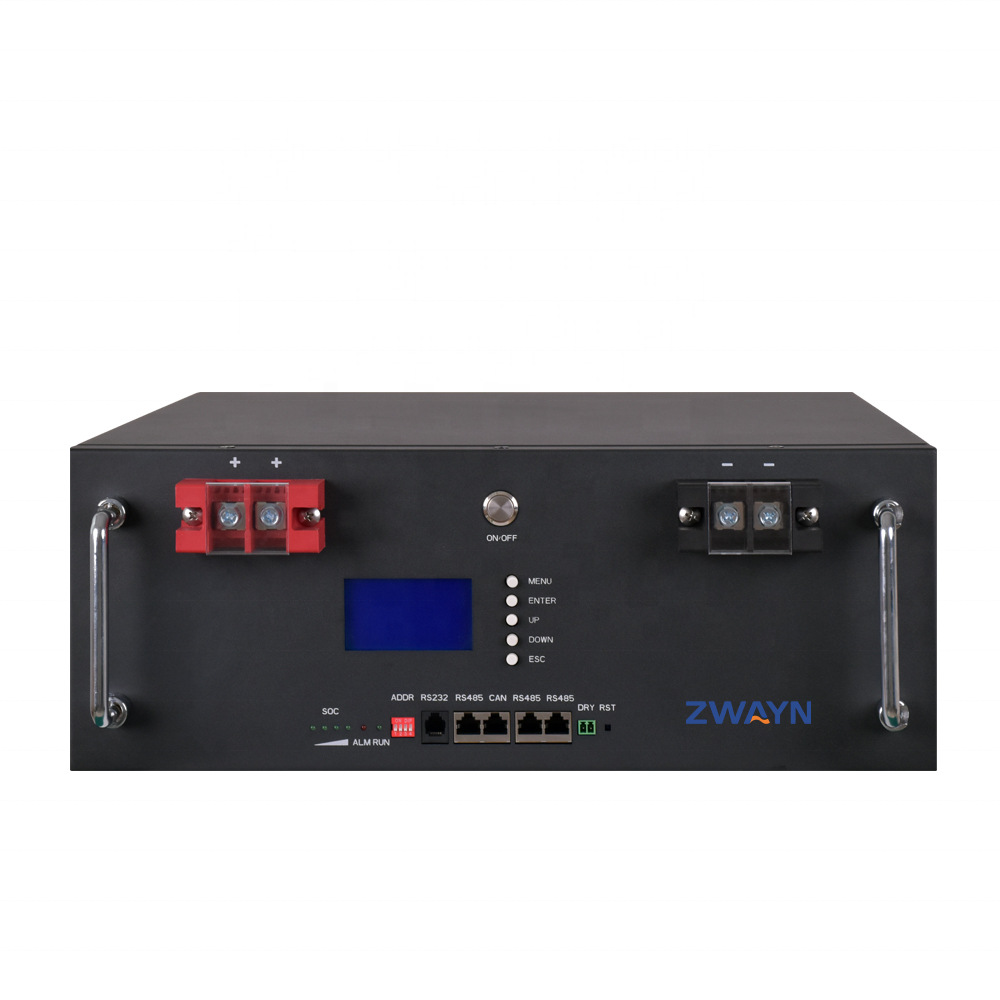 Zwayn Server Rack 48V Lifepo4 Battery 50Ah 100Ah 200Ah 300Ah 48V 51.2V 5Kwh 10kw 15Kwh Solar Lithium Ion Battery 48V 200Ah