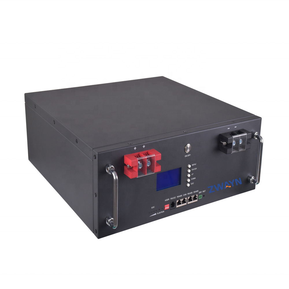 Zwayn Server Rack 48V Lifepo4 Battery 50Ah 100Ah 200Ah 300Ah 48V 51.2V 5Kwh 10kw 15Kwh Solar Lithium Ion Battery 48V 200Ah