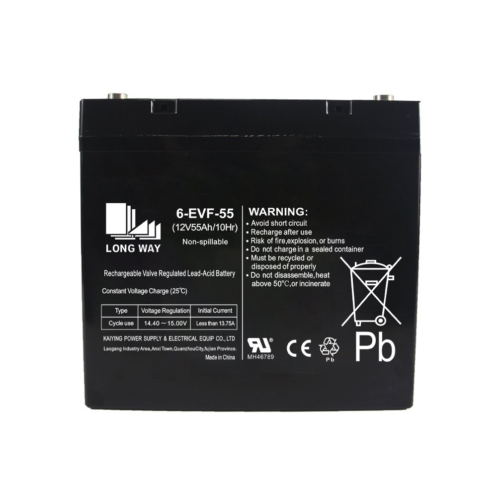Sealed Lead-acid Batteries for 12V 55Ah(10Hr Rate) Electric Power wheelchair Golf Cart Mobility Scooter and Sightseeing EVs
