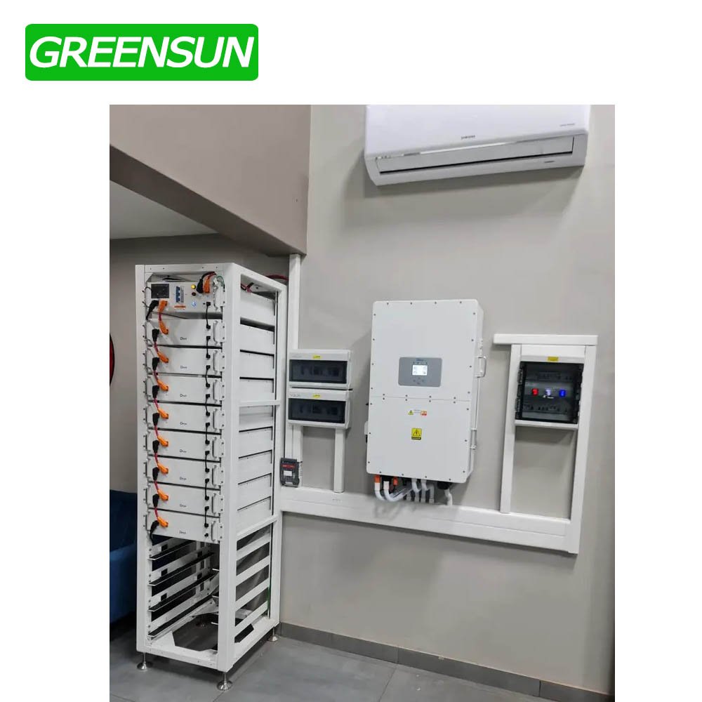 Deye three phase 380v hybrid solar BESS 50kw 40KW 30KW 25KW 20KW 15KW 10KW solar power system with HV lithium battery