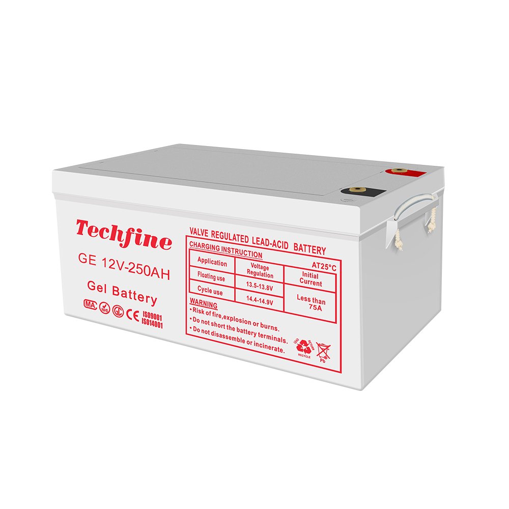 Techfine battery Solar Gel Lead acid battery 12V 100/150/200/250Ah Gel Lead Acid Battery