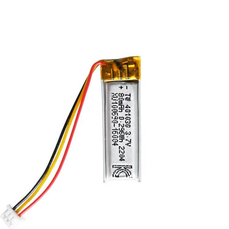 High Quality 401030 80mAh rechargeable batterie lithium ion polymer