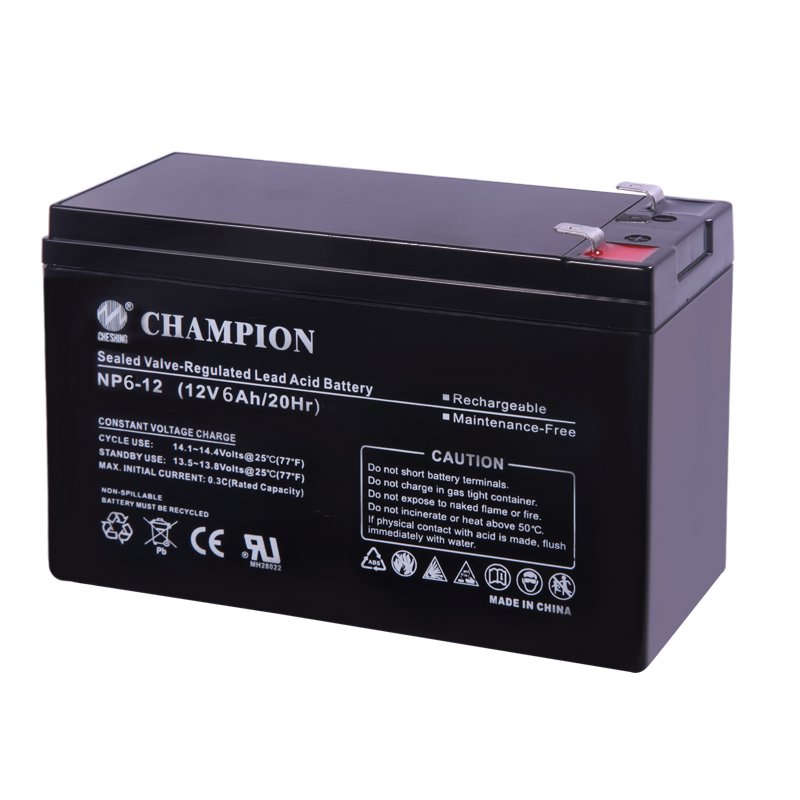 Champion 12 months Warranty 12v 6ah vrla lead acid batteries with charger battery for Electric power systems
