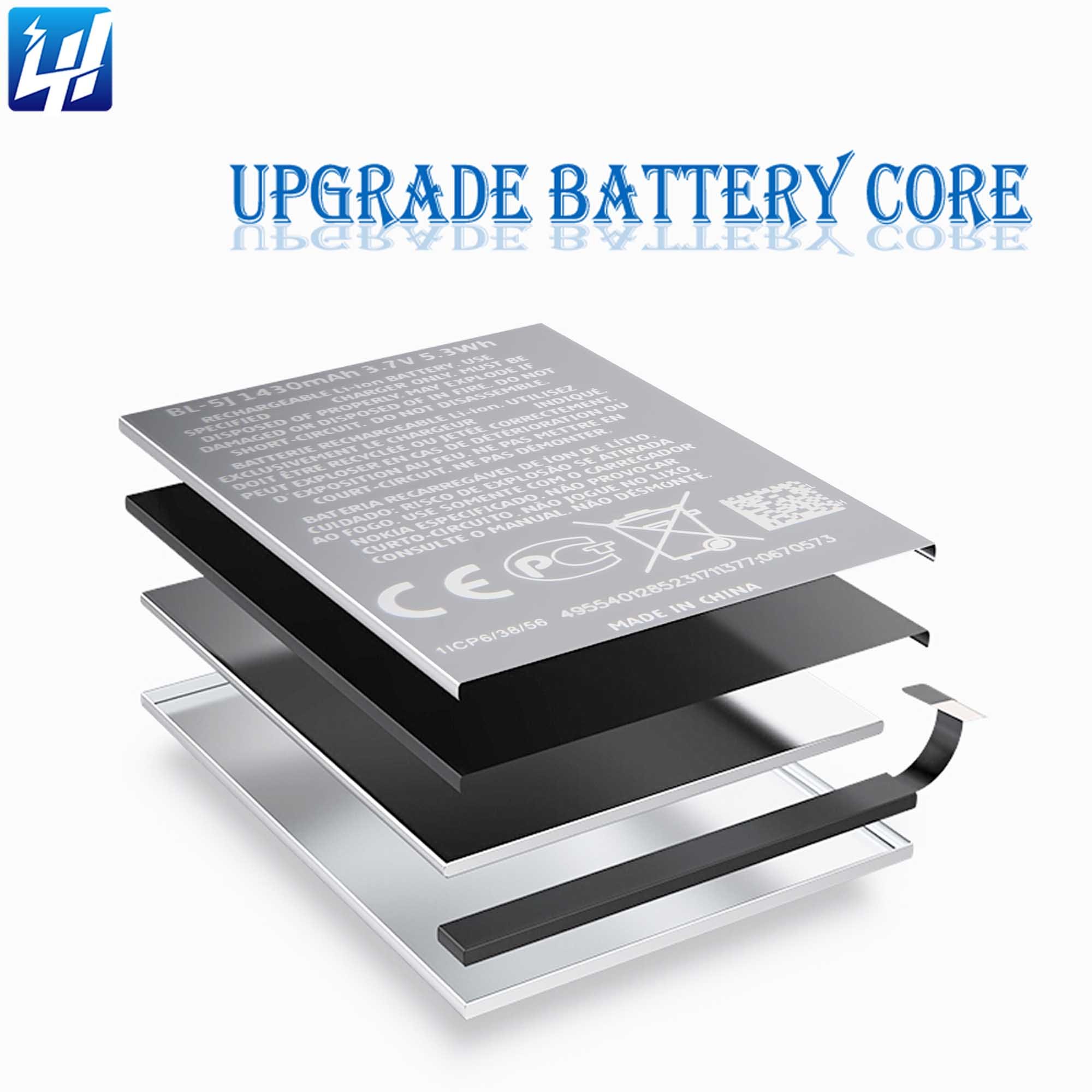BL-5J 5800 5230 5233 5235 n900 x6 Lumia 520 521 RM-917 525 530 mobile phone battery for Nokia RM 1017